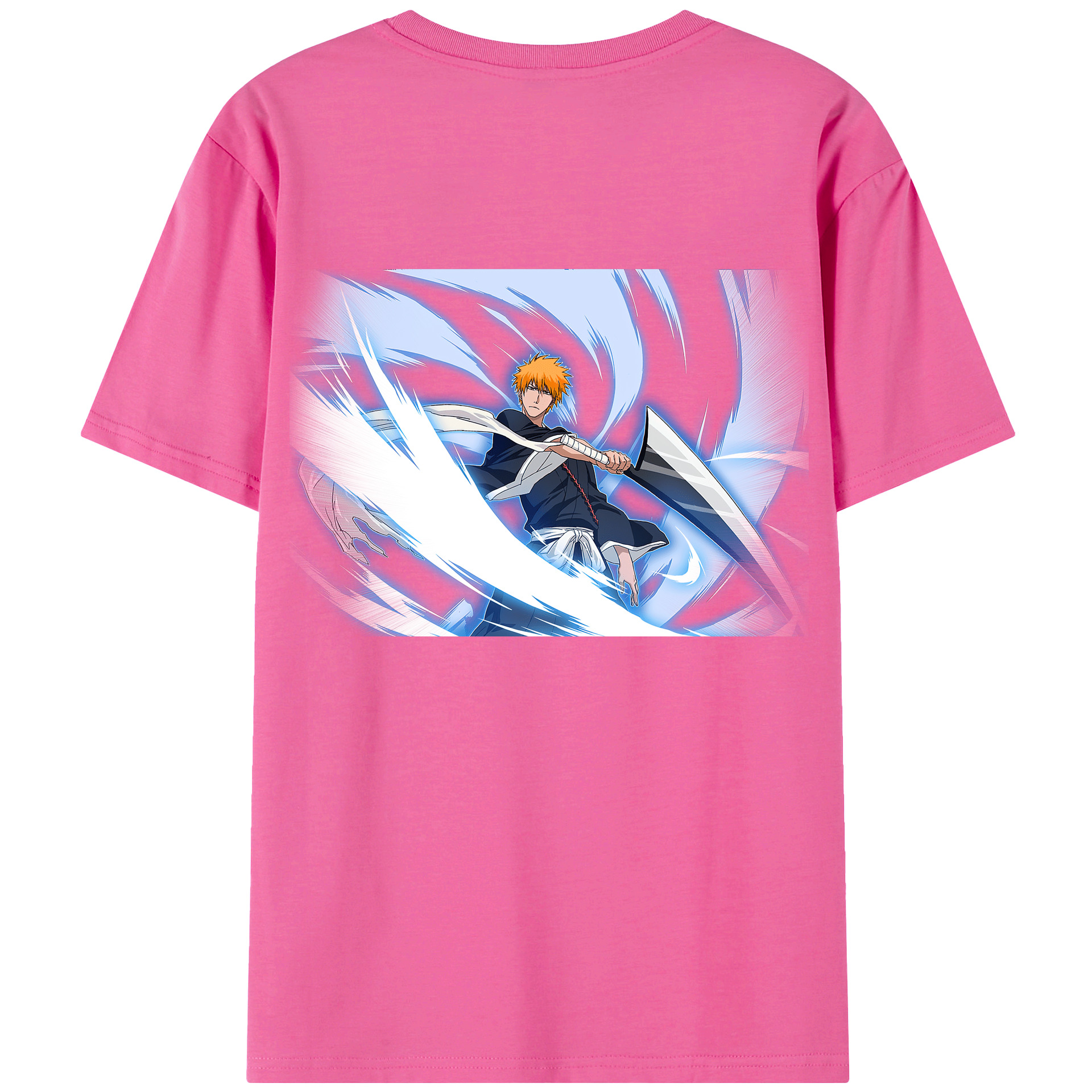 （画像用） ブリーチ 黒崎一護（くろさき いちご）BLEACH Kurosaki Ichigo レディース半袖Tシャツ(バックプリント)